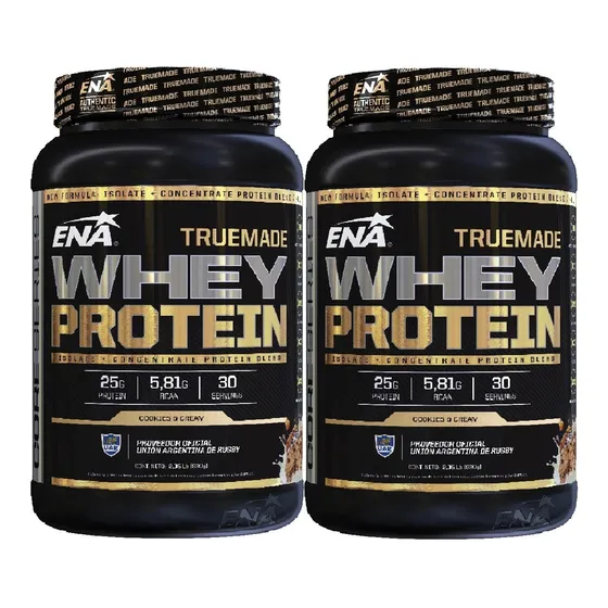 2 Whey Protein Ena True Made Proteínas Isolate Proteína Ena
