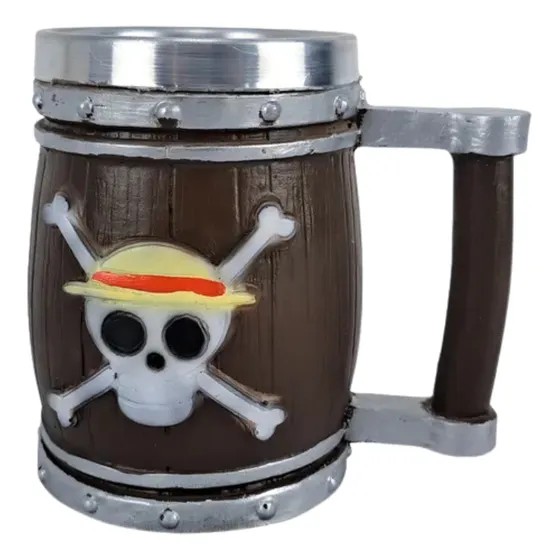 Caneca 3d One Piece Decorativa Em Resina Chopp