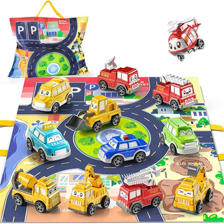 Pull Back Car Toys, 12 Coches De Juguete Para Bebés Con Tape Pull Back Car Toys, 12 Coches De Juguete Para Bebés Con Tape