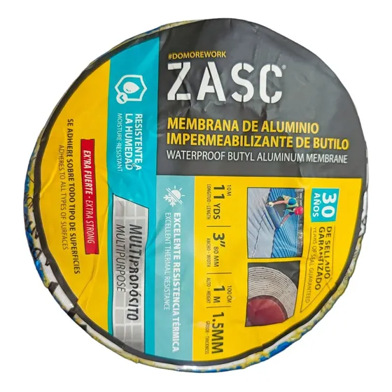 Cinta Butilo Autoadhesiva De Aluminio P/techos-fugas 1mx10mt