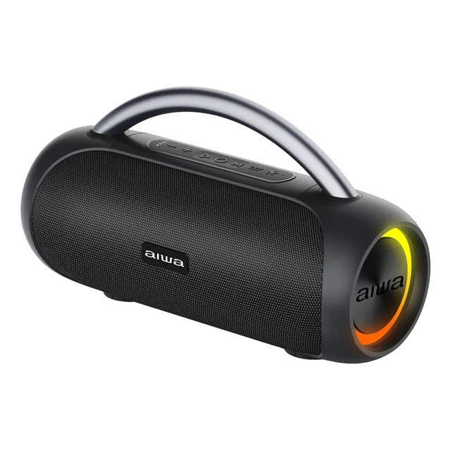 Parlante Aiwa Aws10bt-bk Portátil Bluetooth Waterproof Color Negro