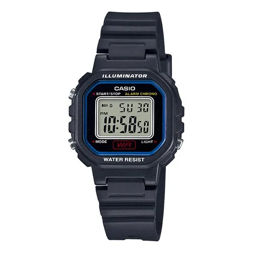 Relógio de resina Casio La-20wh-1cdf para mulheres cor da pulseira cor de fundo preta