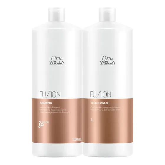 Kit Wella Fusion Shampoo 1000ml + Condicionador 1000ml