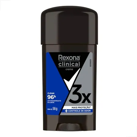 Desodorante Em Creme Rexona Clinical Clean Men Masculino 58g Clinical Clean Man