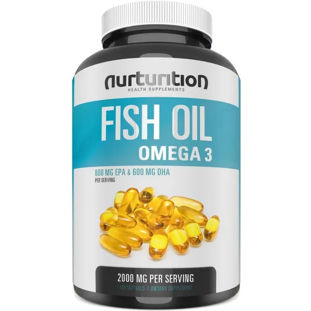 Fish Oil Omega 3 Aceite Pescado Purificado 1000 Mg 180 Cap.