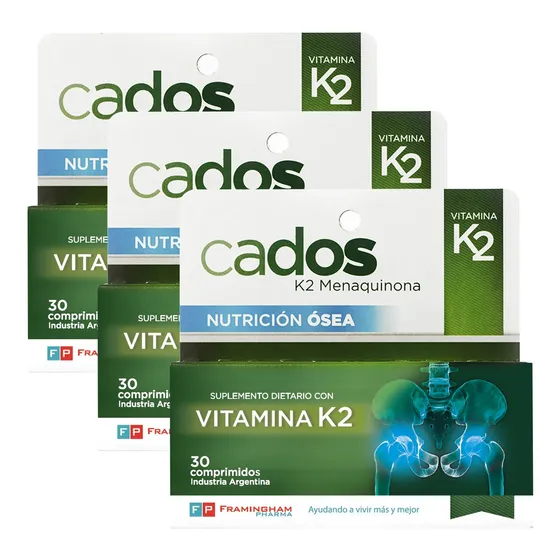 Suplemento Cados Vitamina K2 Natural X 90 Comprimidos