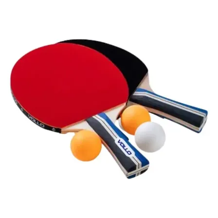 Kit Tênis De Mesa Ping Pong Vollo 2 Raquete 3 Bolas Completo