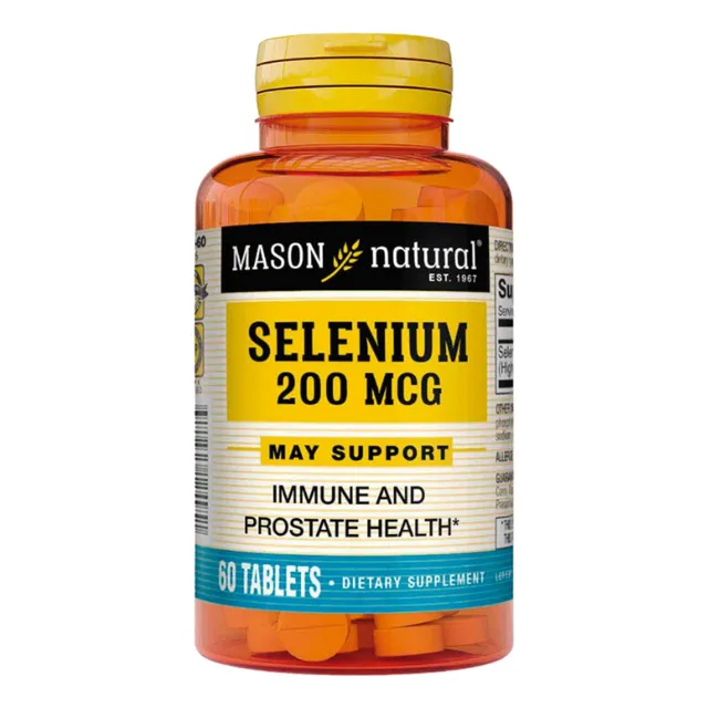 Selenio 200 Mcg X 60 Tabletas Ideal Para La Tiroides