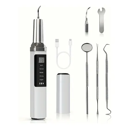 Limpador Dental Ultrassônico Recarregável 22 Cm Branco 5v