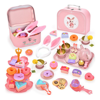 Juego De Té De La Tarde De Juguete De Postre Para Niña Juego De Té De La Tarde De Juguete De Postre Para Niña