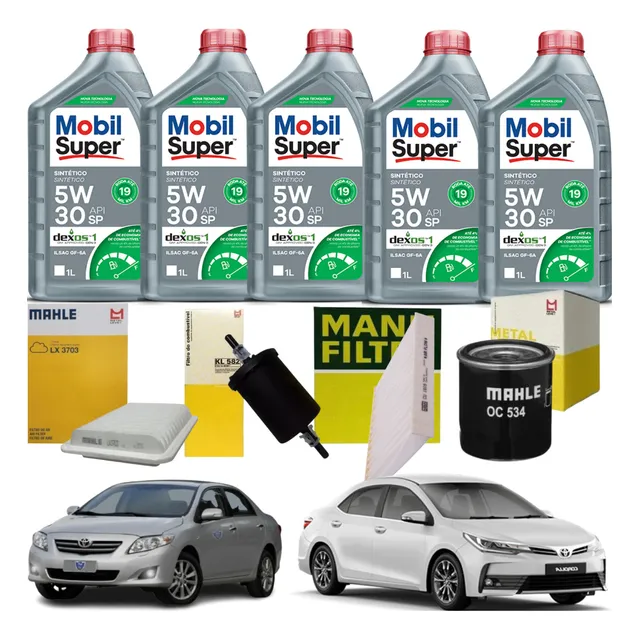 Kit Troca De Óleo Corolla 1.8 2.0 2015 2016 2017 2018 2019