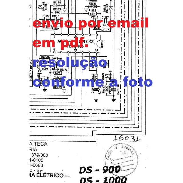 Esquema Som Gradiente Ds900 Ds 900 Ds1000 Ds 1000  Em Pdf