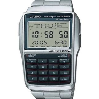 Relógio De Pulso Casio Data Bank Dbc-32 Com Corpo Prateado, Digital, Para Masculino, Fundo Azul, Com Correia De Aço Inoxidável Cor Prateado, Subdials De Cor Preto, Ponteiro De Minutos/segundos Preto Relógio De Pulso Casio Data Bank Dbc-32 Com Corpo Prateado, Digital, Para Masculino, Fundo Azul, Com Correia De Aço Inoxidável Cor Prateado, Subdials De Cor Preto, Ponteiro De Minutos/segundos Preto