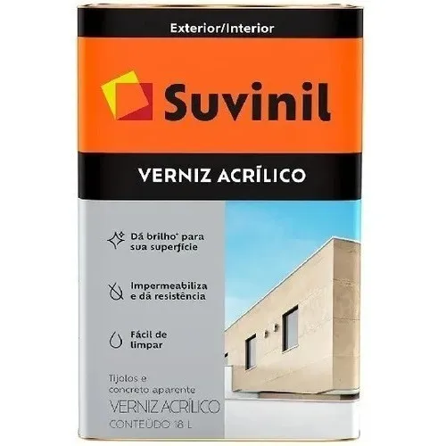 Verniz Acrílico Incolor Brilhante 18 Litros Suvinil