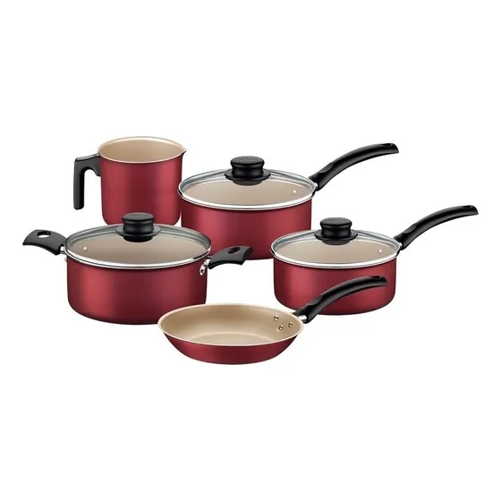 Jogo De Panelas Turim 5 Peças Vermelho Tramontina