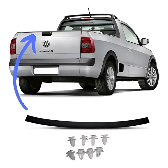 Moldura Superior Porton Trasero Saveiro + Clips