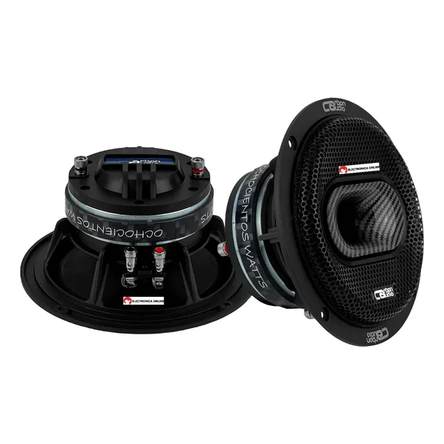Par De Medios Rangos Con Driver 6.5 PLG Carbon Audio 800w 