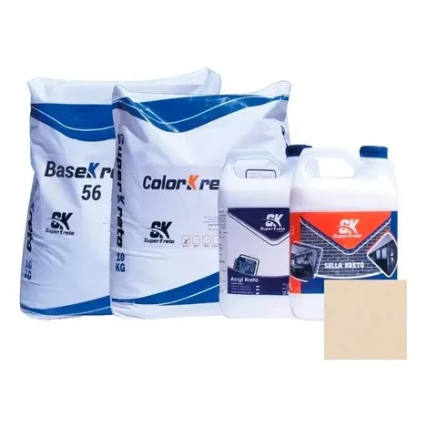 Microcemento Para Pared Beige Kit 5 Mt2 Super Kreto
