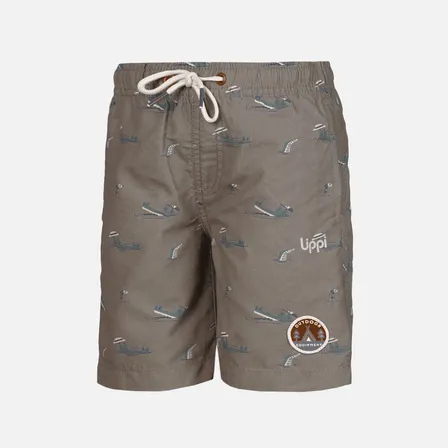 Short Niño Aqua Swimwear Print Taupe Lippi