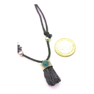 Amuleto Piedra Turmalina Negra Collar Repele Envidia #m Amuleto Piedra Turmalina Negra Collar Repele Envidia #m