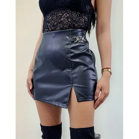 Falda Short Ecocuero / Zabina
