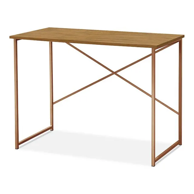 Aparador Steel 76 Cm Estilo Industrial Com Pés Em Aço Cor Cobre/naturale