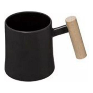 Juego De 2 Tarros Para Café Con Mango De Madera Juego De 2 Tarros Para Café Con Mango De Madera