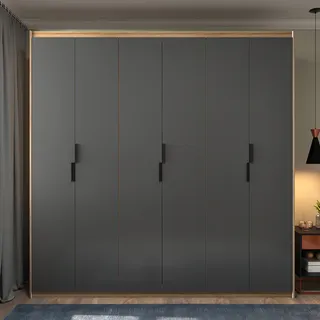Guarda-roupa Roupeiro Casal 6 Portas 2 Gavetas - Design Industrial Moderno Em Cinza Grafite E Madeirado, Amplo Espaço Interno Para Organização Com Estilo E Funcionalidade Guarda-roupa Roupeiro Casal 6 Portas 2 Gavetas - Design Industrial Moderno Em Cinza Grafite E Madeirado, Amplo Espaço Interno Para Organização Com Estilo E Funcionalidade