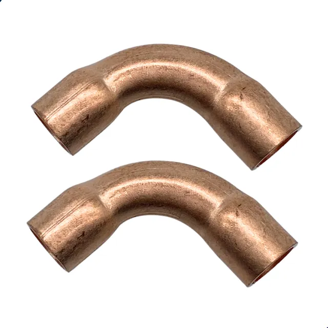 Kit 2 Unidades Conexão De Cobre Curva 90º Longa 1/4 Friven