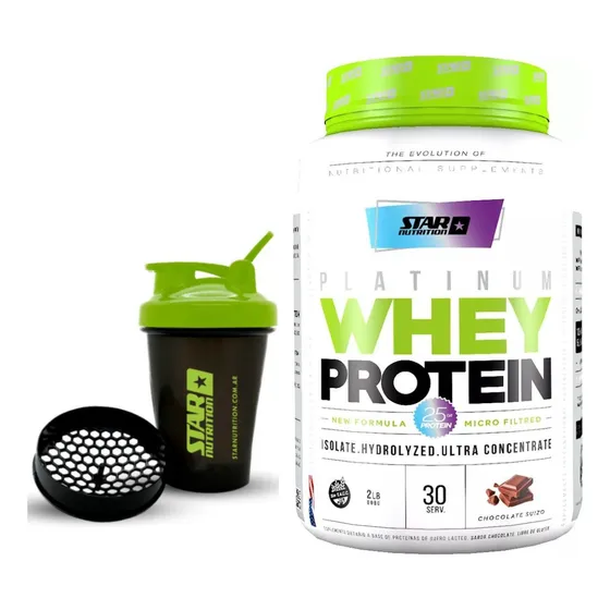 Proteina Platinum Whey 2lbs Star Nutrition+shaker De Regalo