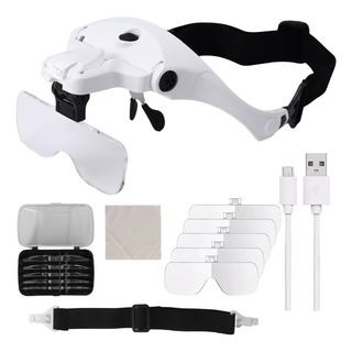 Lentes Lupa Luz Led Usb Recargable Para Pestañas Manicura Lentes Lupa Luz Led Usb Recargable Para Pestañas Manicura