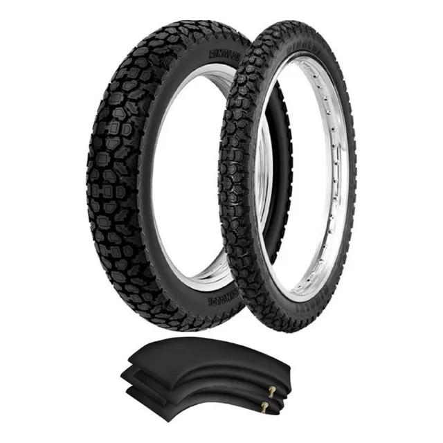 Par Pneu E Câmaras 4.10-18 E 90/90-19 Wh21 Rinaldi Cb400/450