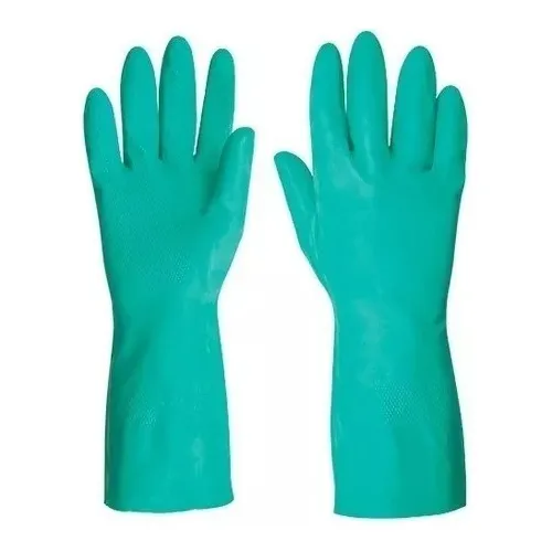 Guantes Nitrilo Flocado Verde (par)