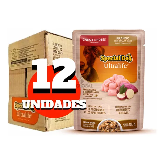 Special Dog Filhote Frango Ao Molho Ração Úmida Caixa C/12un
