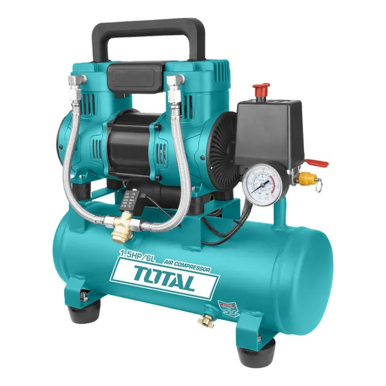 Compresora De Aire Silenciosa 6 Litros Total Tcs1110062 Color Azul Petróleo Fase Eléctrica Monofásica Frecuencia 50/60 Hz