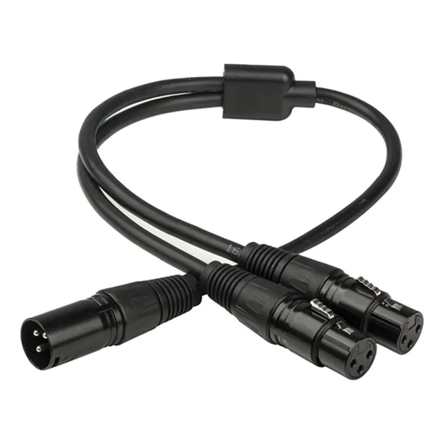 For Enchufe Xlr De A Cable Adaptador De Divisor Y Dual 2