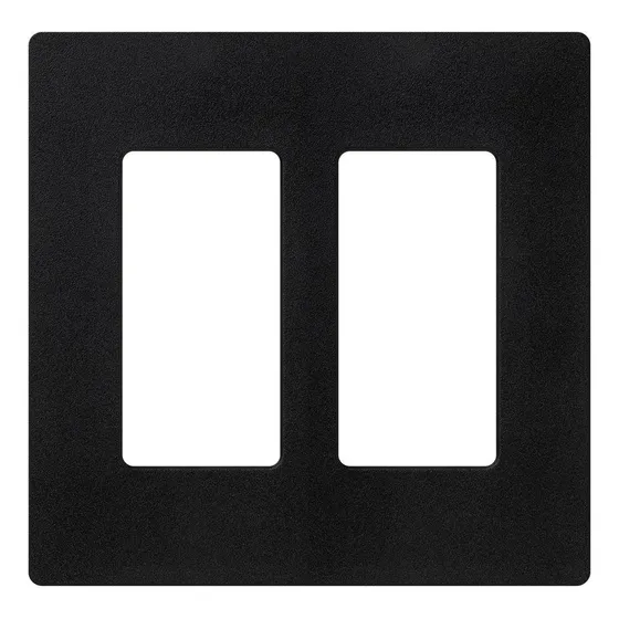 Placa De Pared Lutron Claro 2 Pines Color Midnight