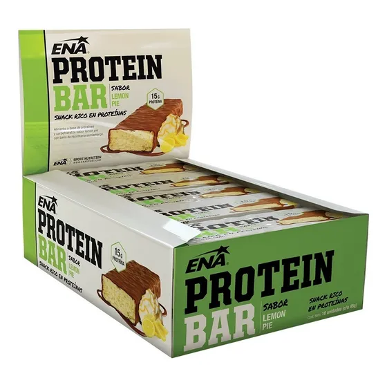 Barras Proteicas Caja De 16 Unidades - Ena Sports Sabor Limón