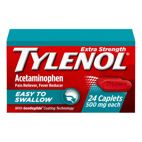 Tylenol Extra F.facil De Tragar Aceteminofen 500 Mg  24 Pzas