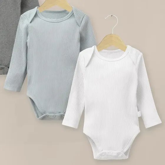Pack 3 Bodies De Rib Celeste Bebes Opaline Celeste Rn