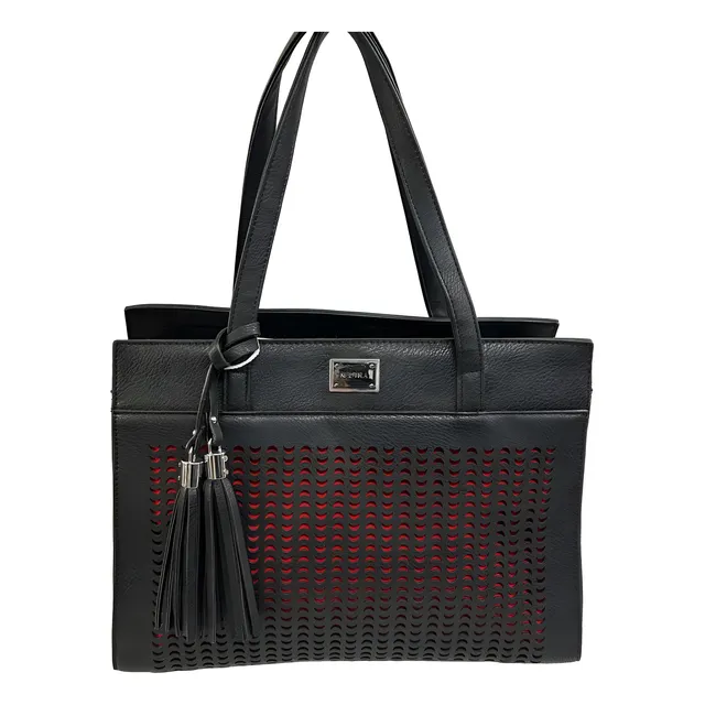 Cartera Pu Carteron Aza Rigida Con Fleco Neutro
