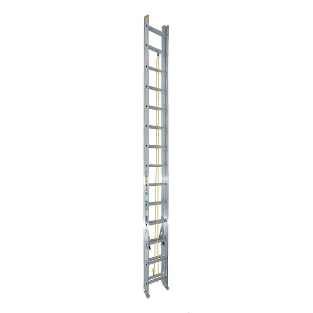 Escalera Aluminio C/ Extensión 28 Escalones Acero Surtek Color Plateado
