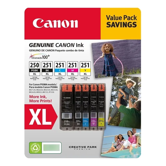 Catuchos De Tinta Original Canon Pgi-250xl Cli-251xl C/m/y/k