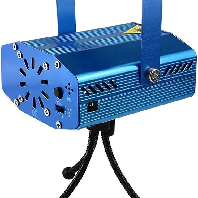 Mini Laser Multipunto Audioritmico Rg Con Trípode Discoteca