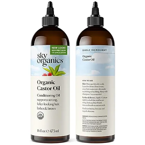 Aceite De Castor Orgánico De Cielo Para El Cabello, 9736b