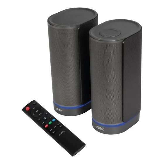 Bocinas Inalambricas Acteck Dynamic Bs660 50w 2.0 Bluetooth Color Negro