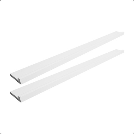 2 Prateleiras 120 Cm P/ Revistas Quadros Expositor Branco Tx 2 Prateleiras 120 Cm P/ Revistas Quadros Expositor Branco Tx