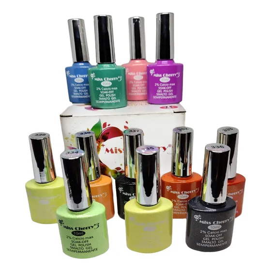 Miss Cherry Gel Esmalte Para Uñas Uv Led Semipermanente 12pz