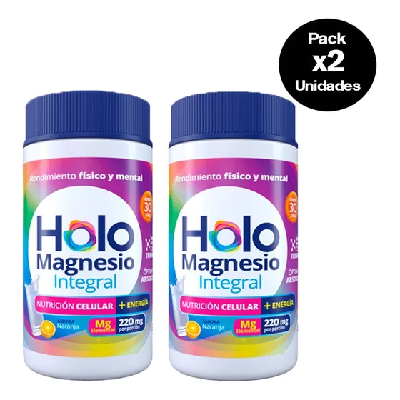 Pack X 2 Holomagnesio Integral En Polvo  + Energia 150 Gr Naranja