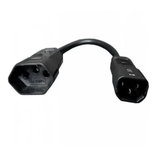 Cabo C14 Para Padrão Fêmea Apc 30 Cm 3x1.00mm 15a